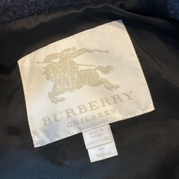 BURBERRY KIDS 4 wool/cashmere peacoat - Picture 6 of 9